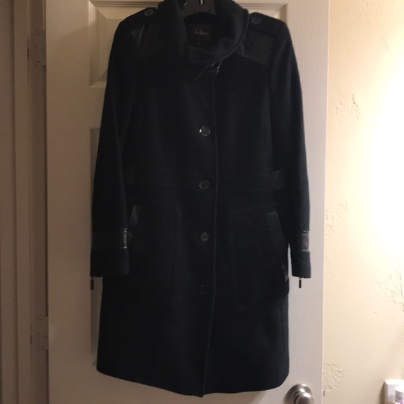 Cole Haan Jackets & Blazers - Wool leather trim coat